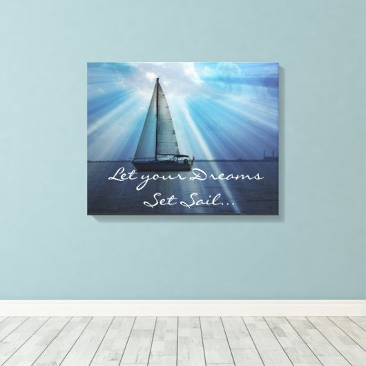 Segelboot Leinwand Wrap (Insitu (Holzboden))