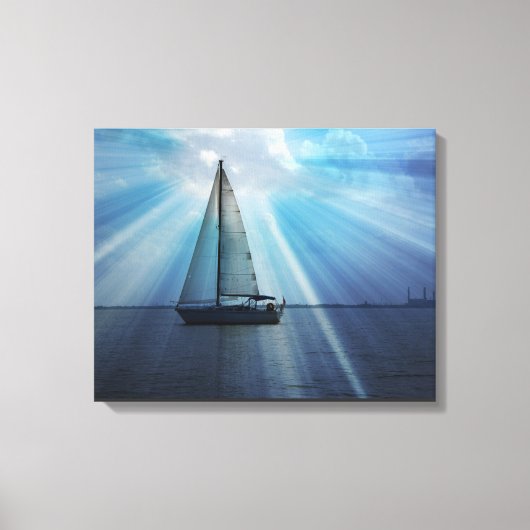 Segelboot Leinwand Wrap (Vorderseite)