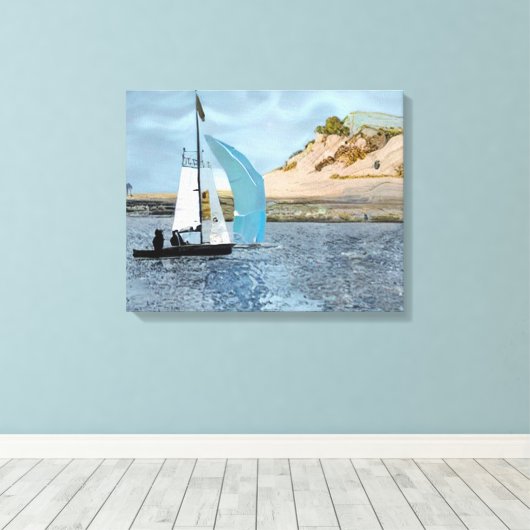 SEGELBOOT LEINWANDDRUCK (Insitu (Holzboden))