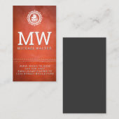 Segelboot-Logo | Leder | doppelt gestickt Visitenkarte (Vorne/Hinten)