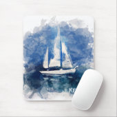 Segelboot Malerei Personalisierten Maus Pad Mousepad (Mit Mouse)