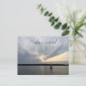 Segelboot-Martha's Vineyard-Postkarte Postkarte (Stehend Vorderseite)