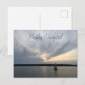 Segelboot-Martha's Vineyard-Postkarte Postkarte (Vorne/Hinten)