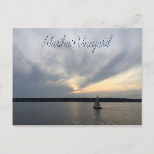 Segelboot-Martha's Vineyard-Postkarte Postkarte (Vorderseite)