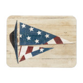 Segelboot mit amerikanischer Flagge Magnet (Horizontal)