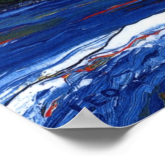 Segelboot mit Berg Rainier Poster (Ecke)