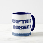 Segelboot mit Ihrem Text Tasse (VorderseiteRechts)