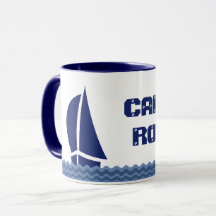 Segelboot mit Ihrem Text Tasse