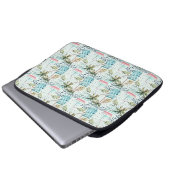 Segelboot mit Palmenbaummuster Laptopschutzhülle (Vorne Knopf)