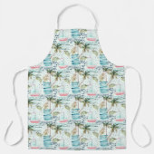 Segelboot mit Palmenbaummuster Schürze (Vorderseite)