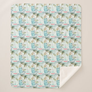 Segelboot mit Palmenbaummuster Sherpadecke