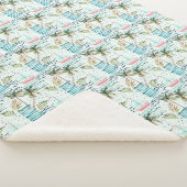Segelboot mit Palmenbaummuster Sherpadecke (3/4)
