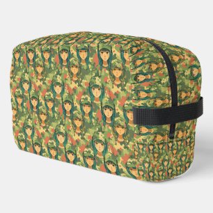 Segelboot mit Scharlachroten Segeln Aquarellmuster Waschbeutel