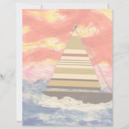 Segelboot mit Segeltuchpapier