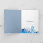 Segelboot mit Spinnaker Karte (Innenseite)