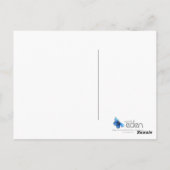 Segelboot mit weißer Aquarellkarte Postkarte (Rückseite)