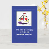 Segelboot nach der Operation gut Karte (Gelbe Blume)