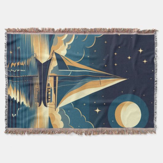 Segelboot nachts decke (Vorderseite)