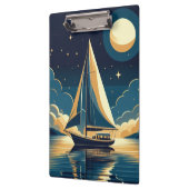 Segelboot nachts klemmbrett (Links)