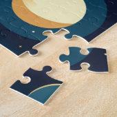 Segelboot nachts puzzle (Seite)