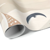 Segelboot Nahtloses Muster | Neutrale Töne Kinder Geschenkpapier (Rolleneckpunkt)