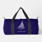Segelboot Name Nautical Navy Blue Duffle Bag (Vorderseite)