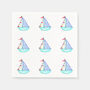 Segelboot Napkins Serviette
