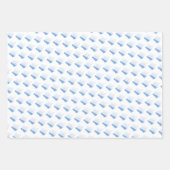 Segelboot Nautic Blue and White Ship Geschenkpapier Set (Vorderseite 3)