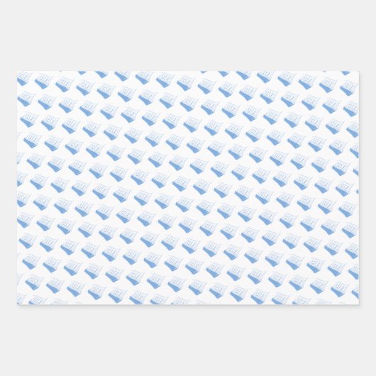 Segelboot Nautic Blue and White Ship Geschenkpapier Set (Vorderseite 3)