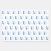 Segelboot Nautic Blue and White Ship Geschenkpapier Set (Vorderseite 2)