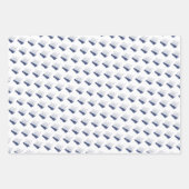 Segelboot Nautic Blue and White Ship Geschenkpapier Set (Vorderseite 3)