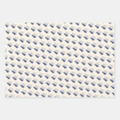 Segelboot Nautic Blue and White Ship Geschenkpapier Set (Vorderseite 3)