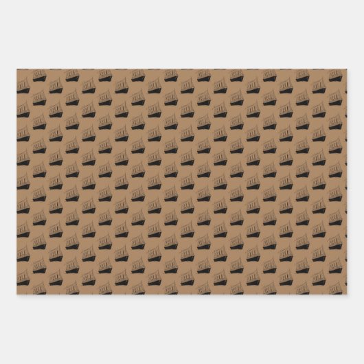 Segelboot Nautic Gold und Black Ship Geschenkpapier Set (Vorderseite 3)