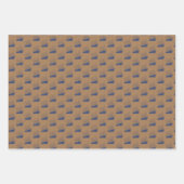 Segelboot Nautic Gold und Navy Blue Geschenkpapier Set (Vorderseite 3)