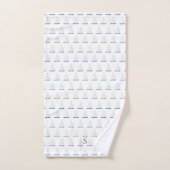 Segelboot-Nautisches Monogramm Badhandtuch Set (Handtuch)