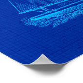 Segelboot Nr. 1 Patent Blueprint Poster (Ecke)