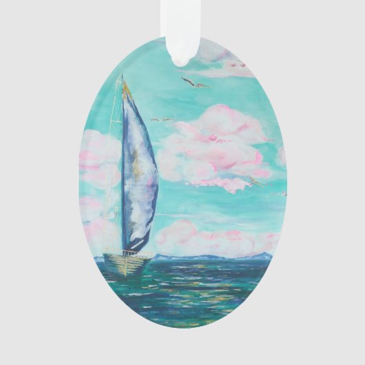 Segelboot Ornament (Vorderseite)