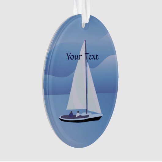 Segelboot Oval Akropolis Ornament (Vorderseite)