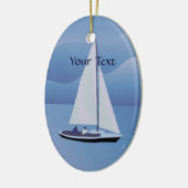 Segelboot Oval Ornament (Links)