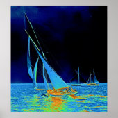 Segelboot Papoose 1887 Colorized Poster (Vorne)