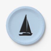 Segelboot Pappteller (Vorderseite)