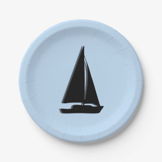 Segelboot Pappteller (Vorderseite)