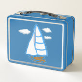 Segelboot Personalisierte Lunch Box (Rückseite)