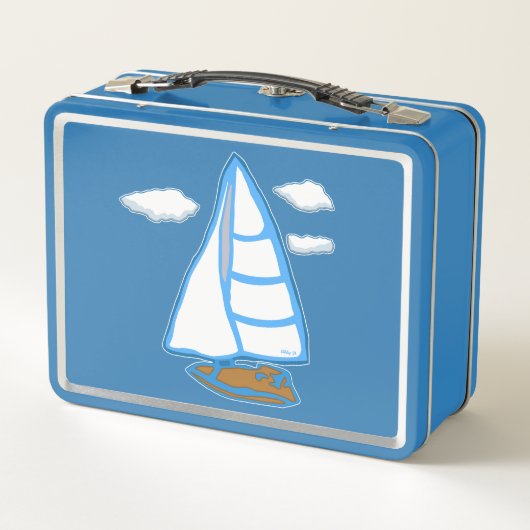 Segelboot Personalisierte Lunch Box (Rückseite)