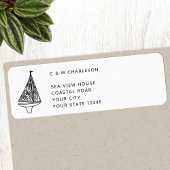 Segelboot Personalisierte Rücksendeadresse