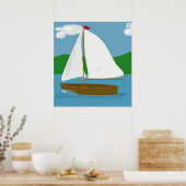 Segelboot Poster (Küche)