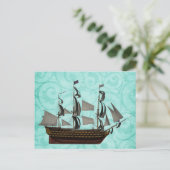 Segelboot Postkarte (Stehend Vorderseite)