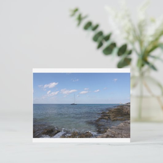 Segelboot Postkarte (Stehend Vorderseite)