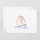 Segelboot Postkarte (Vorne/Hinten)