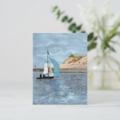 SEGELBOOT POSTKARTE (Stehend Vorderseite)